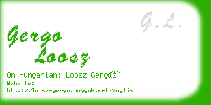 gergo loosz business card